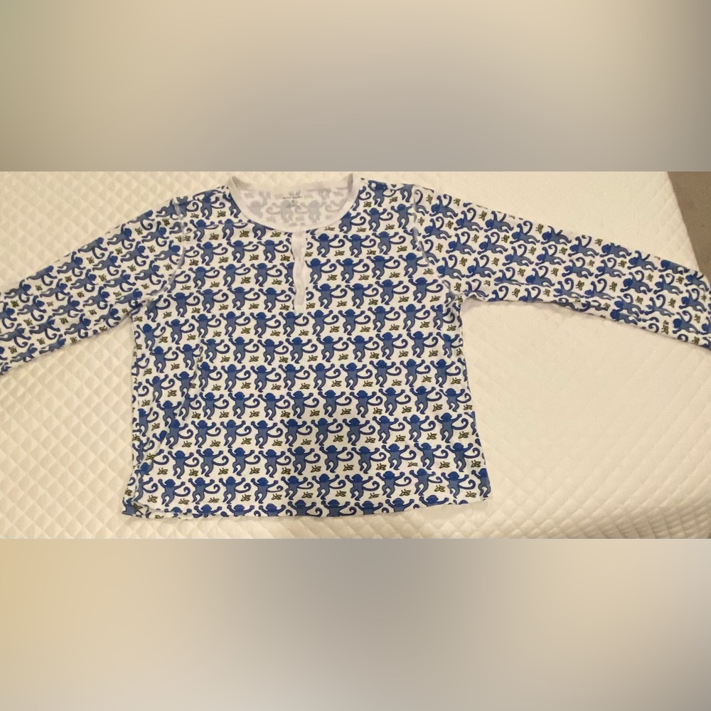 Roller Rabbit blue monkeys pajama set